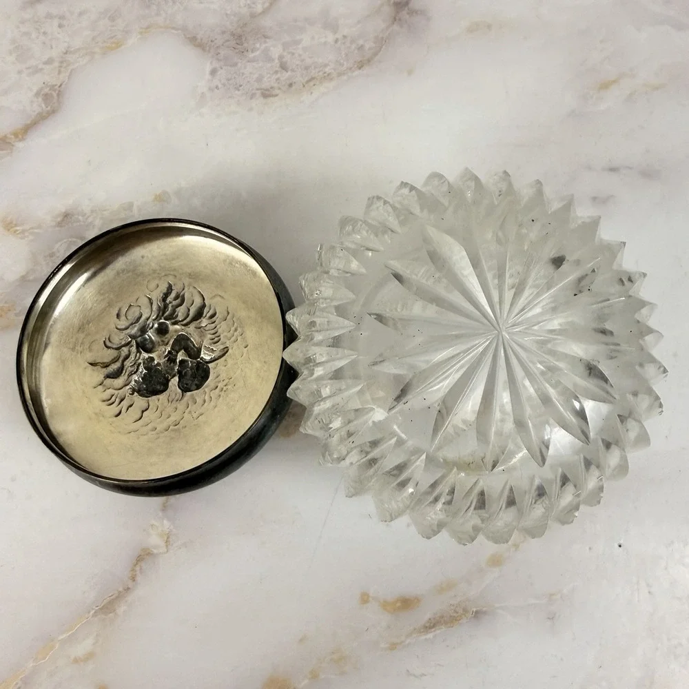 Antique Unger Bros Art Nouveau Sterling Vanity Jar 